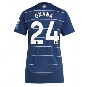 Aston Villa Amadou Onana #24 Dámské Alternativní Dres 2024-25 Krátký Rukáv